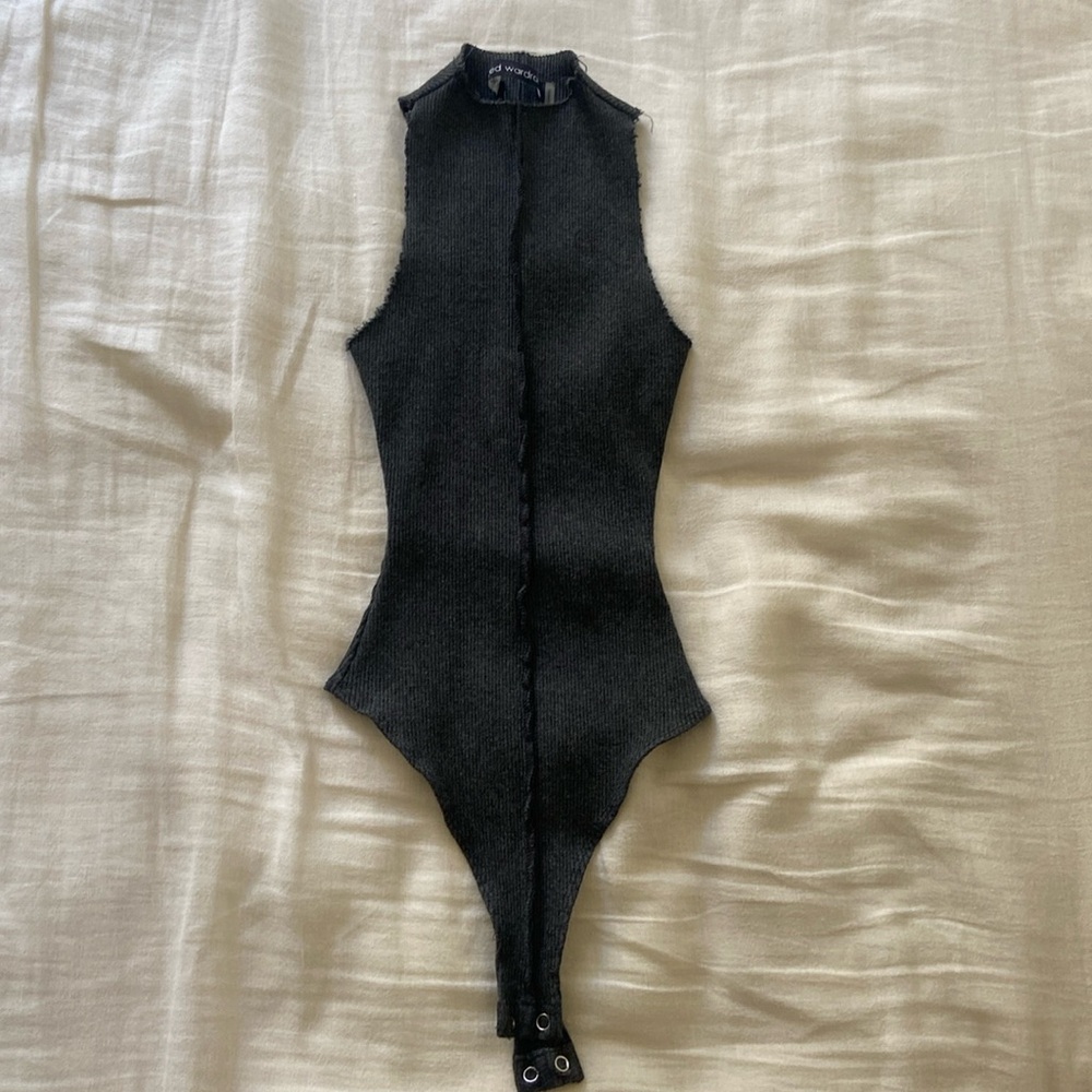 Grey Naked wardrobe snatched leotard
